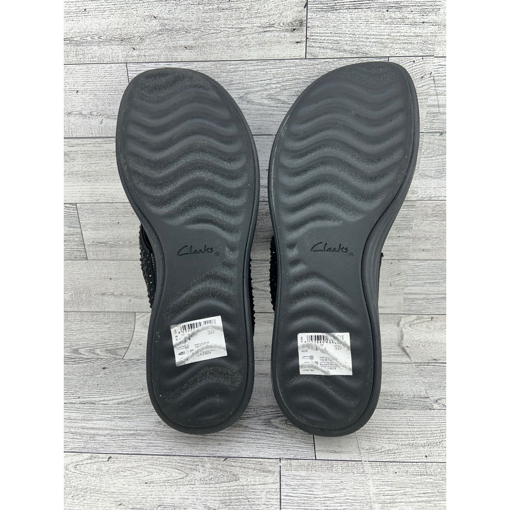 Clarks Black Embellished Thong Sandals - Picture 5 of 14